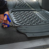 Universal PVC Rubber Non-Slip Floor Mats - 4PC (Black)