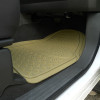 Universal PVC Rubber Non-Slip Floor Mats - 4PC (Beige)