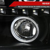 2002-2006 Cadillac Escalade Dual Halo Projector Headlights w/ SMD LED Light Strip (Matte Black Housing/Clear Lens)