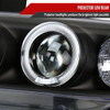 1994-1997 Honda Accord Dual Halo Projector Headlights (Matte Black Housing/Clear Lens)
