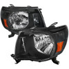 2005-2011 Toyota Tacoma Factory Style Headlights (Matte Black Housing/Clear Lens)