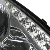 2000-2005 Toyota Celica Projector Headlights w/ SMD LED Light Strip (Chrome Housing/Clear Lens)