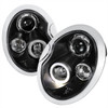 2002-2008 Mini Cooper R50 R53 R52 Single Halo Projector Headlights (Matte Black Housing/Clear Lens)