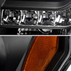 2009-2014 Ford F-150 Dual U-Ring Halo Projector Headlights w/ LED Light Strip (Matte Black Housing/Clear Lens)