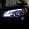 2008-2014 Subaru Impreza WRX/ 2008-2011 Outback Sport LED Bar Projector Headlights (Chrome Housing/Clear Lens)