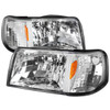1993-1997 Ford Ranger Factory Style Headlights w/ Corner Signal Lights (Chrome Housing/Clear Lens)
