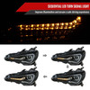 2012-2017 Scion FRS/ Toyota 86 LED Bar Projector Headlights w/ Sequential Turn Signal Lights (Jet Black Housing/Clear Lens)