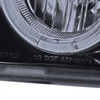 1992-1996 Ford F-150 F-250 F-350 Bronco Dual Halo Projector Headlights (Glossy Black Housing/Smoked Lens)