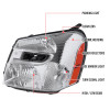 2005-2009 Chevrolet Equinox Factory Style Headlights w/ Amber Reflector (Chrome Housing/Clear Lens)