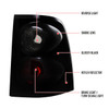 2002-2005 Ford Explorer Tail Lights (Glossy Black Housing/Smoked Lens)