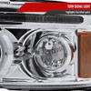 1994-2001 Dodge RAM 1500 2500 3500 Dual Halo Projector Headlights (Chrome Housing/Clear Lens)