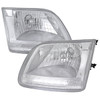 1997-2004 Ford F-150/Expedition Factory Style Headlights w/ SMD LED Light Strip (Chrome Housing/Clear Lens)