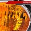 1993-1997 Honda Del Sol Crystal Headlights w/ Amber Reflector (Chrome Housing/Clear Lens)