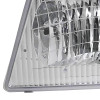 1992-2006 Ford Econoline Factory Style Crystal Headlights (Chrome Housing/Clear Lens)