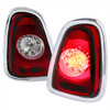 2011-2015 Mini Cooper Base S Hatchback/Convertible LED Tail Lights (Chrome Housing/Red Lens)