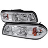 1987-1993 Ford Mustang Crystal Headlights (Chrome Housing/Clear Lens)