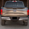 2015-2018 Ford F-150 Chrome Stainless Steel Factory Style Replacement Rear Step Bumper w/ License Lamps & Sensor Holes
