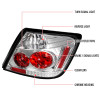 2004-2010 Scion tC Tail Lights (Chrome Housing/Clear Lens)