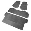 Universal PVC Rubber Floor Mats - 4PC (Gray)