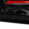 1994-2001 Dodge RAM 1500 2500 3500 Projector Headlights w/ SMD LED Light Strip (Chrome Housing/Smoke Lens)