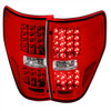 2009-2014 Ford F-150 LED Tail Lights (Chrome Housing/Red Lens)