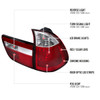 2000-2006 BMW E53 X5 LED Tail Lights (Chrome Housing/Red Lens)