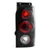 1998-2001 Ford Explorer Mercury Mountaineer Tail Lights (Matte Black Housing/Clear Lens)