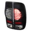 1997-2007 Ford F-150/F-250/F-350/F-450/F-550 Styleside V2 LED Tail Lights - RS (Matte Black Housing/Smoke Lens)