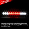 1993-2016 Ford F-250/F-350/F-450/F-550/Ranger Mazda B Series Pickup LED 3rd Brake Tail Light (Chrome Housing/Smoke Lens)