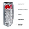 1988-2000 Chevrolet C/K C10/Silverado/Tahoe/Suburban GMC Sierra/Jimmy/Yukon LED Tail Lights (Chrome Housing/Clear Lens)