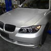 2006-2008 BMW E90 3 Series Sedan Dual Halo Projector Headlights w/ LED Light Strip (Matte Black Housing/Clear Lens)