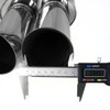 Universal DTM Style 2.5" Inlet/3" Outlet Stainless Steel Exhaust Muffler w/ Dual Tips