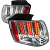 1999-2004 Ford Mustang LED Tail Lights (Chrome Housing/Clear Lens)