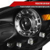 2011-2014 Hyundai Sonata Projector Headlights w/ SMD LED Light Strip (Matte Black Housing/Clear Lens)