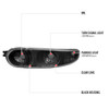 2000-2006 GMC Sierra/Yukon/Yukon XL Denali Bumper Lights (Matte Black Housing/Clear Lens)