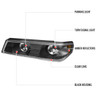 2004-2012 Chevrolet Colorado GMC Canyon Corner Lights (Matte Black Housing/Clear Lens)