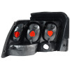 1999-2004 Ford Mustang Tail Lights (Matte Black Housing/Clear Lens)