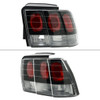 1999-2004 Ford Mustang Tail Lights (Matte Black Housing/Clear Lens)