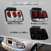 1999-2004 Ford Mustang Tail Lights (Matte Black Housing/Clear Lens)
