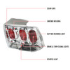 1999-2004 Ford Mustang Tail Lights (Chrome Housing/Clear Lens)