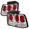 1999-2004 Ford Mustang Tail Lights (Chrome Housing/Clear Lens)