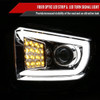 2014-2021 Toyota Tundra LED C-Bar Projector Headlights w/ LED Turn Signal Lights (Chrome Housing/Clear Lens)