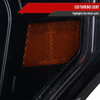 2009-2014 Ford F-150 LED C-Bar Projector Headlights (Glossy Black Housing/Smoked Lens)