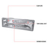 1988-1999 Chevrolet C/K C10/Suburban/Silverado/Tahoe GMC Sierra/Yukon Bumper Lights (Chrome Housing/Clear Lens)