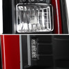 2014-2018 GMC Sierra 1500/2500HD/3500HD Red Bar LED Tail Lights (Black Housing/Clear Lens)