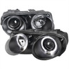 1998-2001 Acura Integra 3DR/4DR Dual Halo Projector Headlights (Matte Black Housing/Clear Lens)