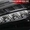 2011-2014 Hyundai Sonata Projector Headlights w/ LED Strip & Sequential LED Turn Signal Lights (Black Housing/Clear Lens)