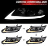 2010-2011 Toyota Camry LED Bar Projector Headlights w/ Switchback Sequential Turn Signals (Black Housing/Clear Lens)