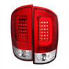 2007-2009 Dodge RAM 1500/2500/3500 LED Tail Lights (Chrome Housing/Red Clear Lens)