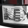 2009-2018 Dodge RAM Red C-Bar LED Tail Lights (Jet Black Housing/Clear Lens)